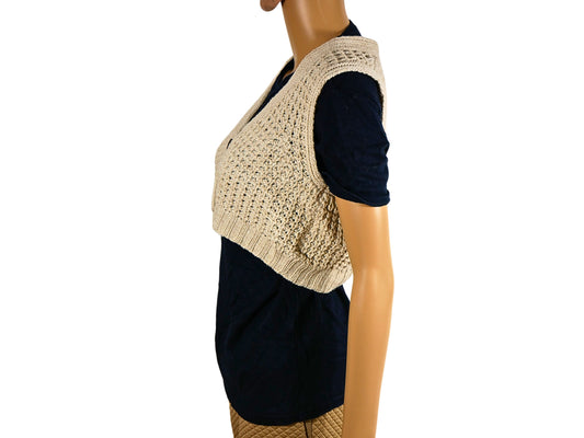 Gilet tricoté colours of the world sans manches pour femme