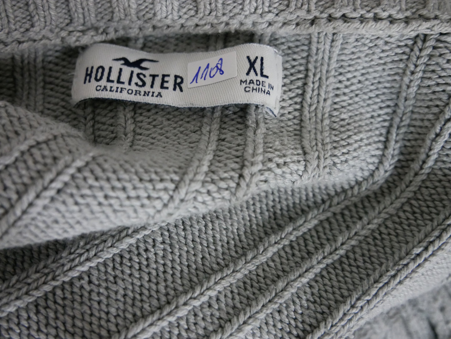 Cardigan gris en maille fine Hollister