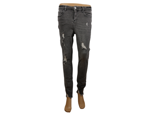 Women's trendy washed Buffalo jeans - Size FR40