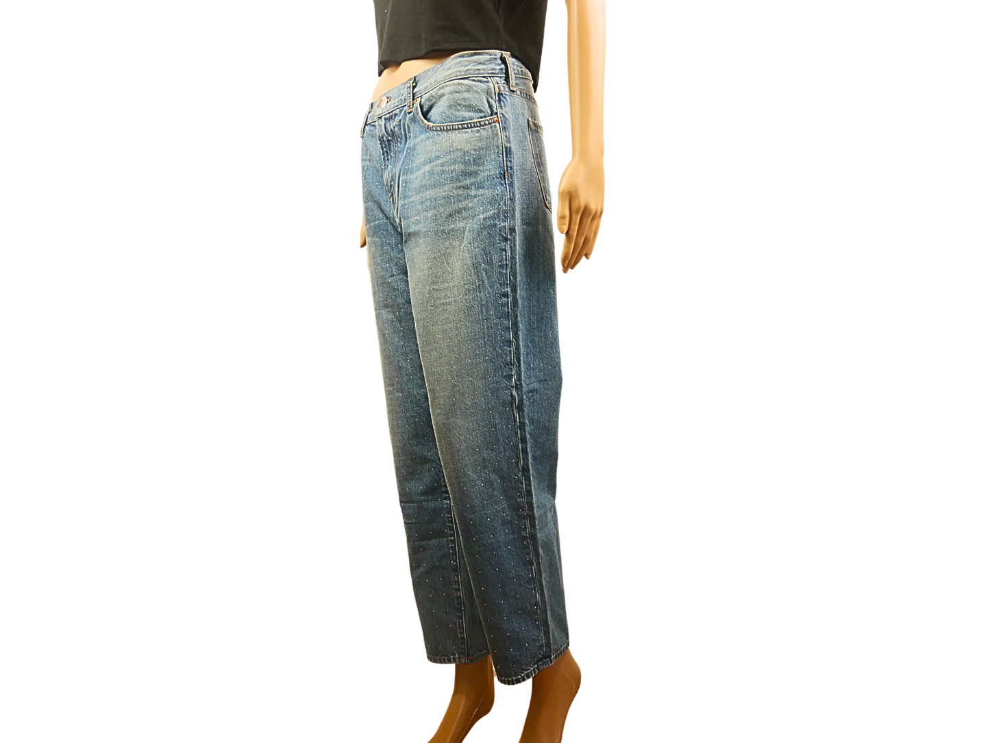 J Brand women's straight cut jeans with shiny pattern