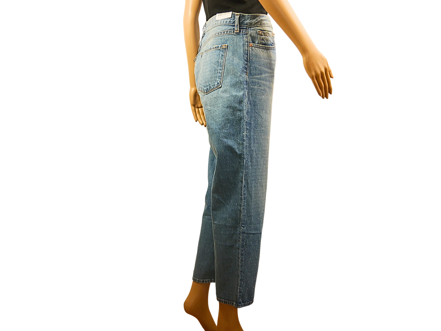 J Brand women's straight cut jeans with shiny pattern