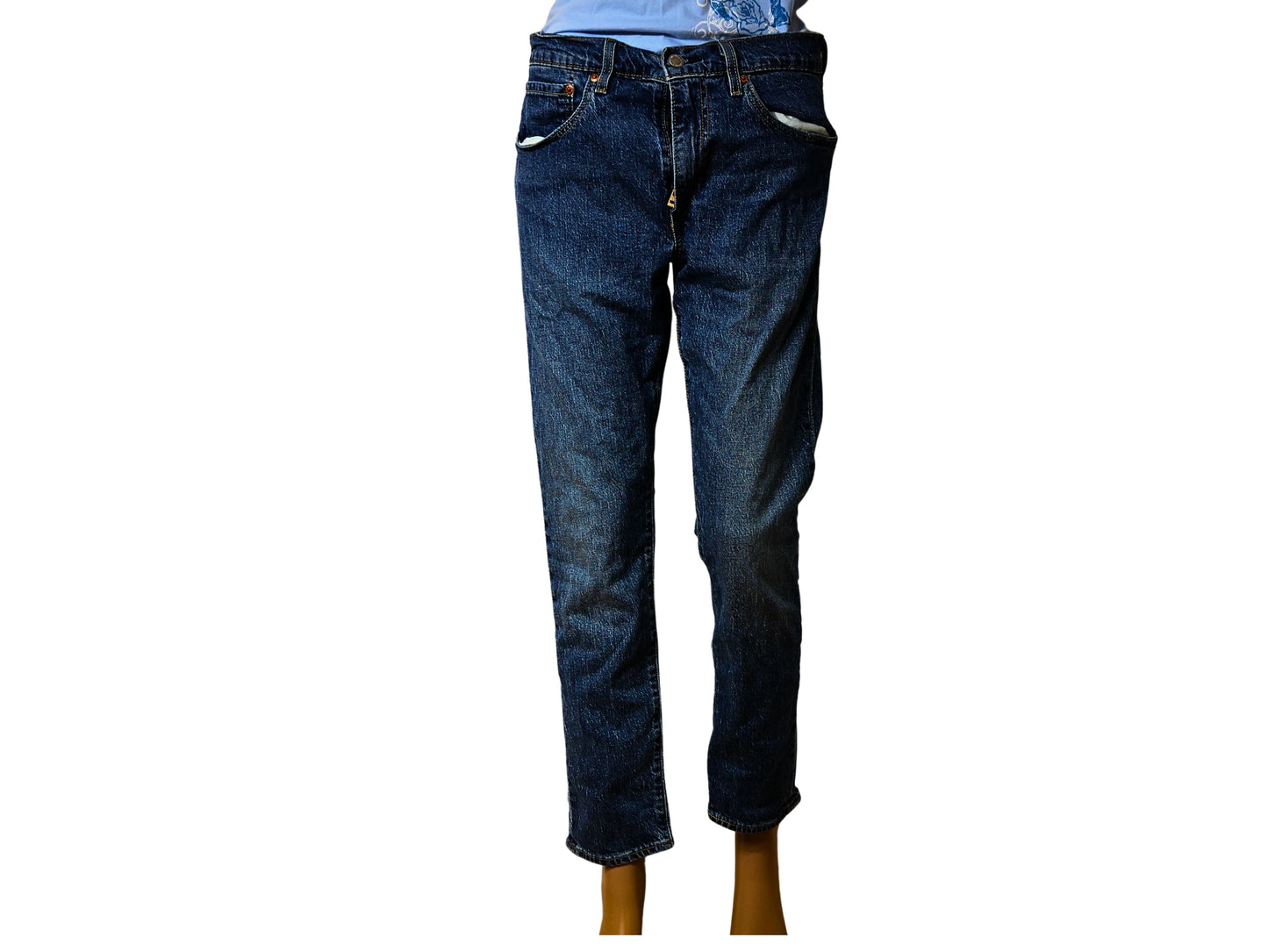 Blaue, gerade Jeans im Vintage-Stil von Levi's
