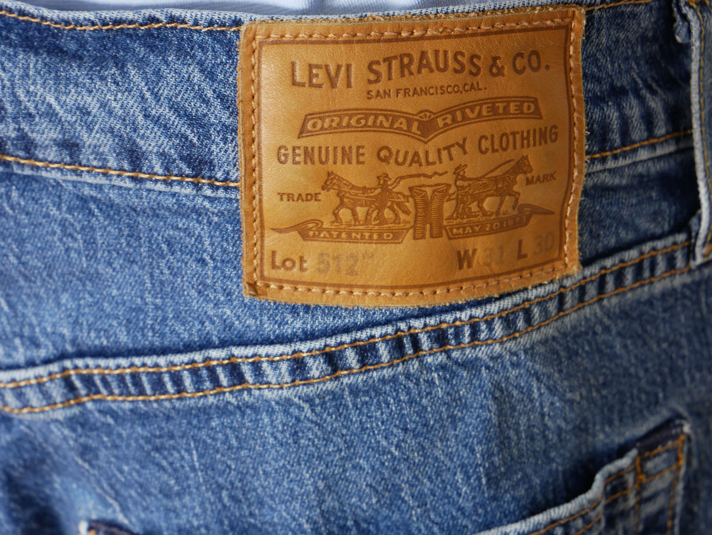 Blaue, gerade Jeans im Vintage-Stil von Levi's