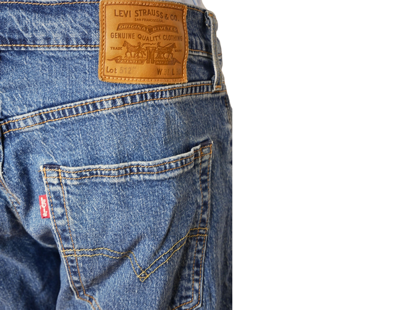 Blaue, gerade Jeans im Vintage-Stil von Levi's