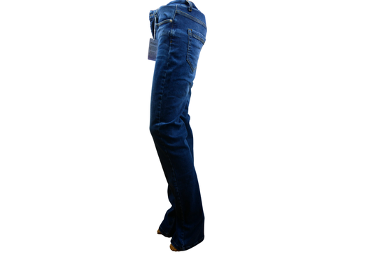Lascana women's flared jeans in dark blue denim FR40