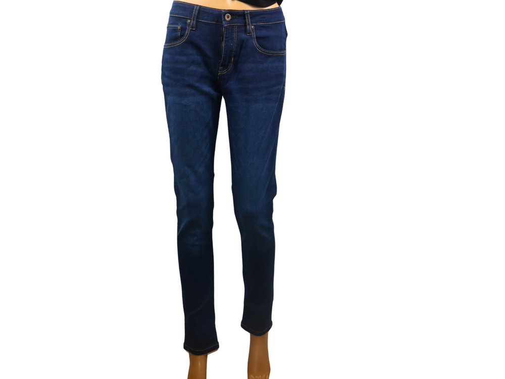 KUYICHI women's dark blue slim jeans in size 27/30 - Timeless and eco-friendly style