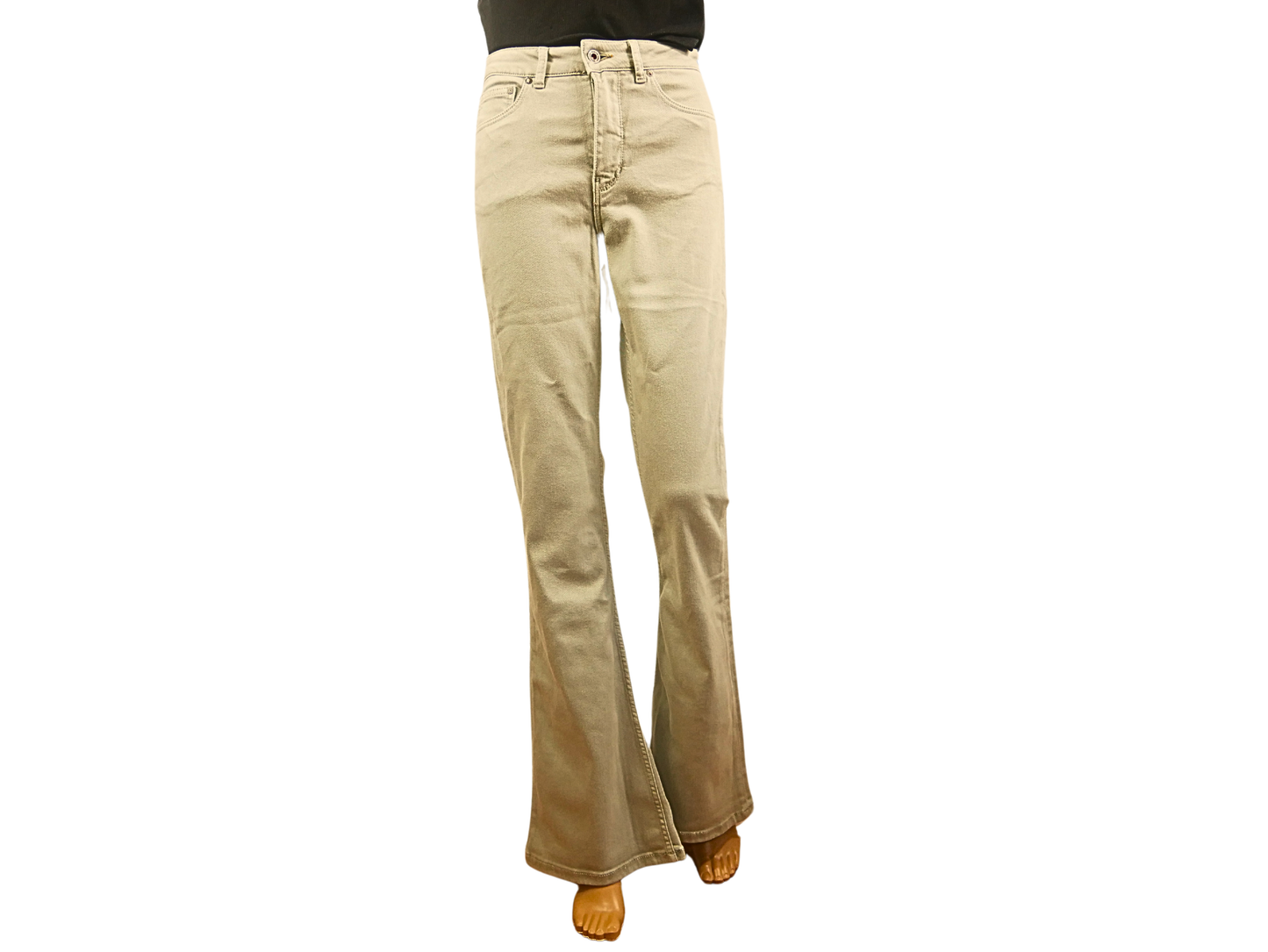 KUYUCHI women's gray flared jeans for an ethical and trendy look 🌿