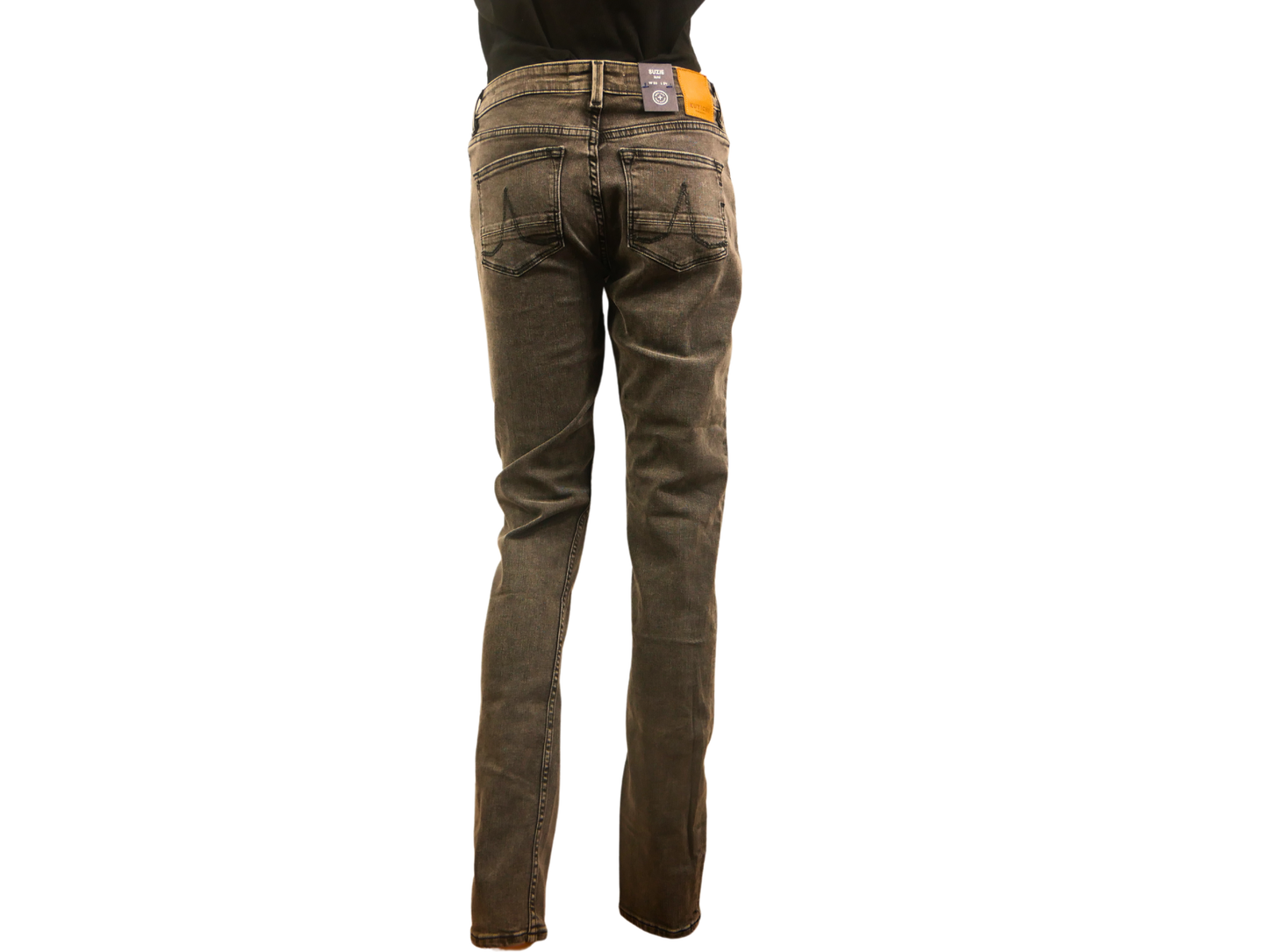 Women's black washed slim jeans | KUYICHI W26 L34 eco-friendly