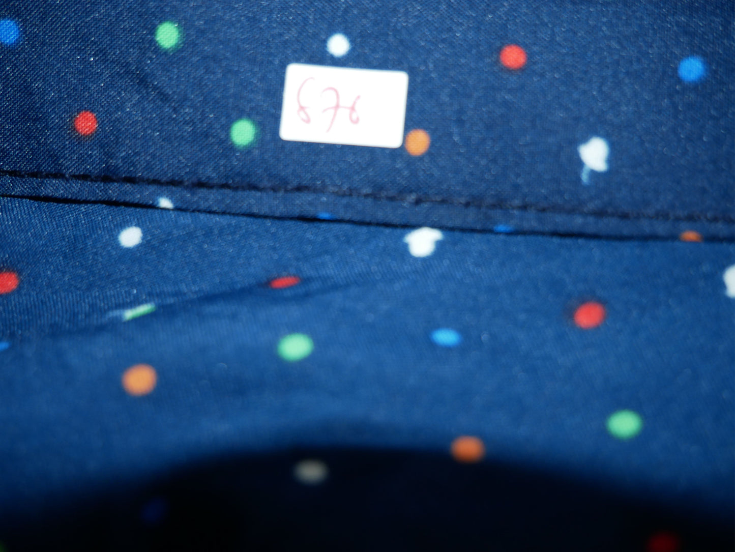 Vintage blue skirt with polka dot print
