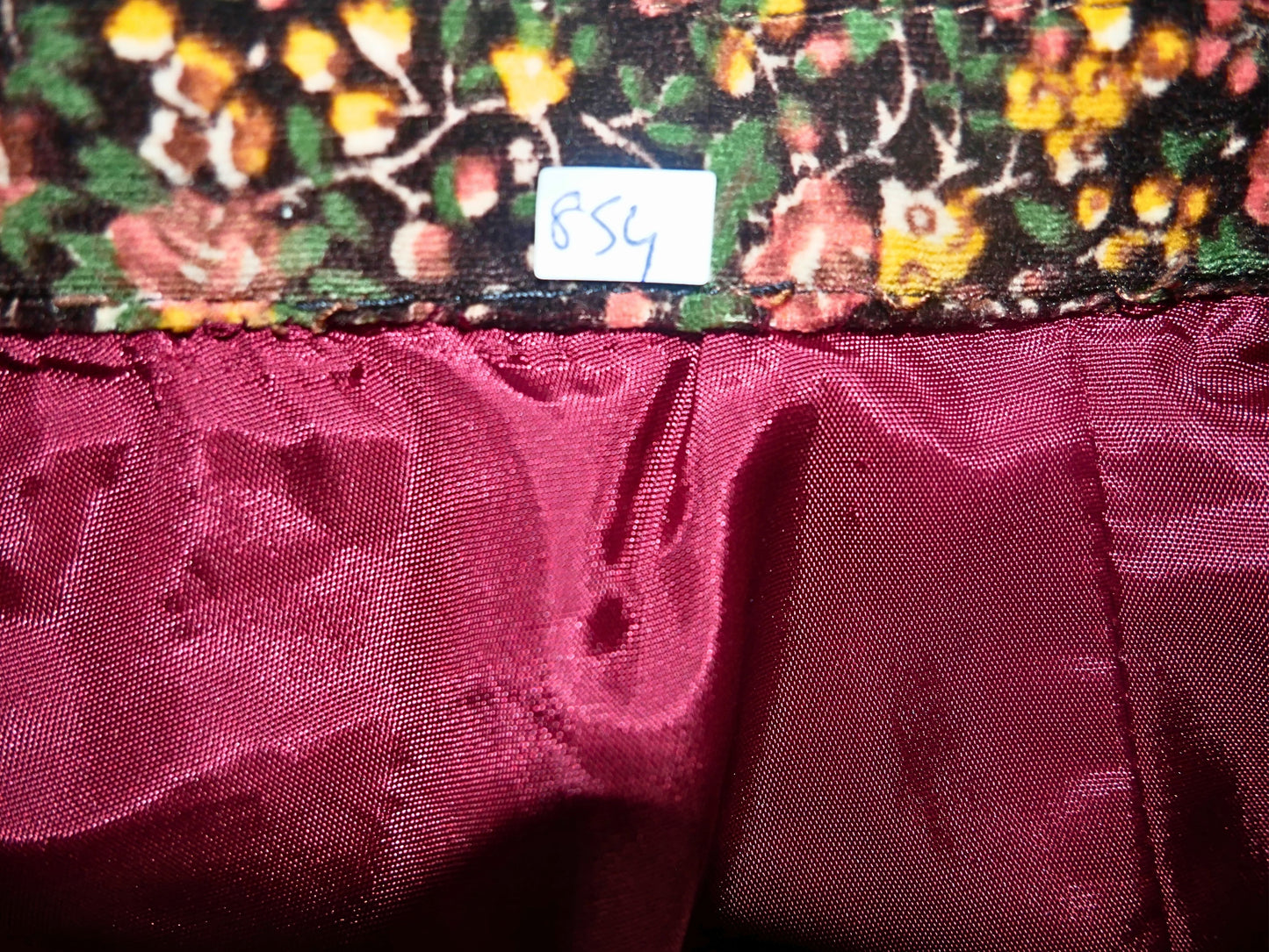 Vintage floral print long skirt