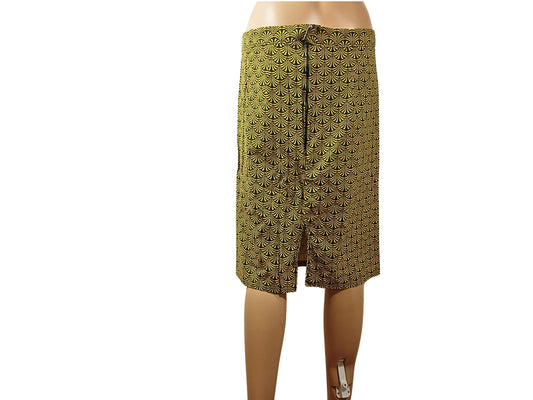 Vintage printed knee length skirt