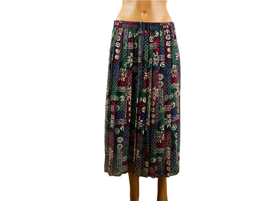 Vintage pleated midi skirt