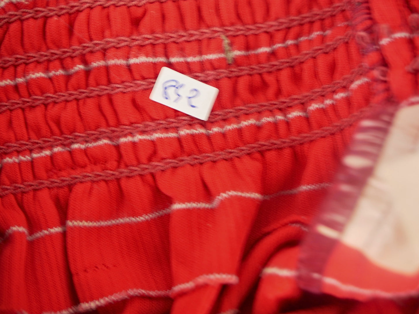 Red retro style midi skirt