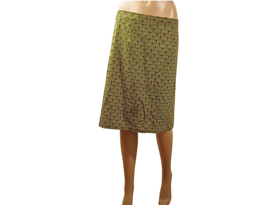 Vintage printed knee length skirt