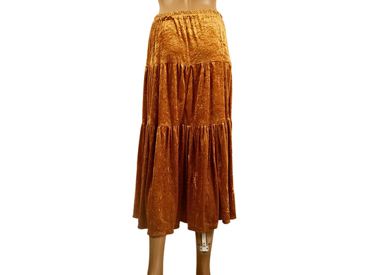 Vintage velvet midi skirt
