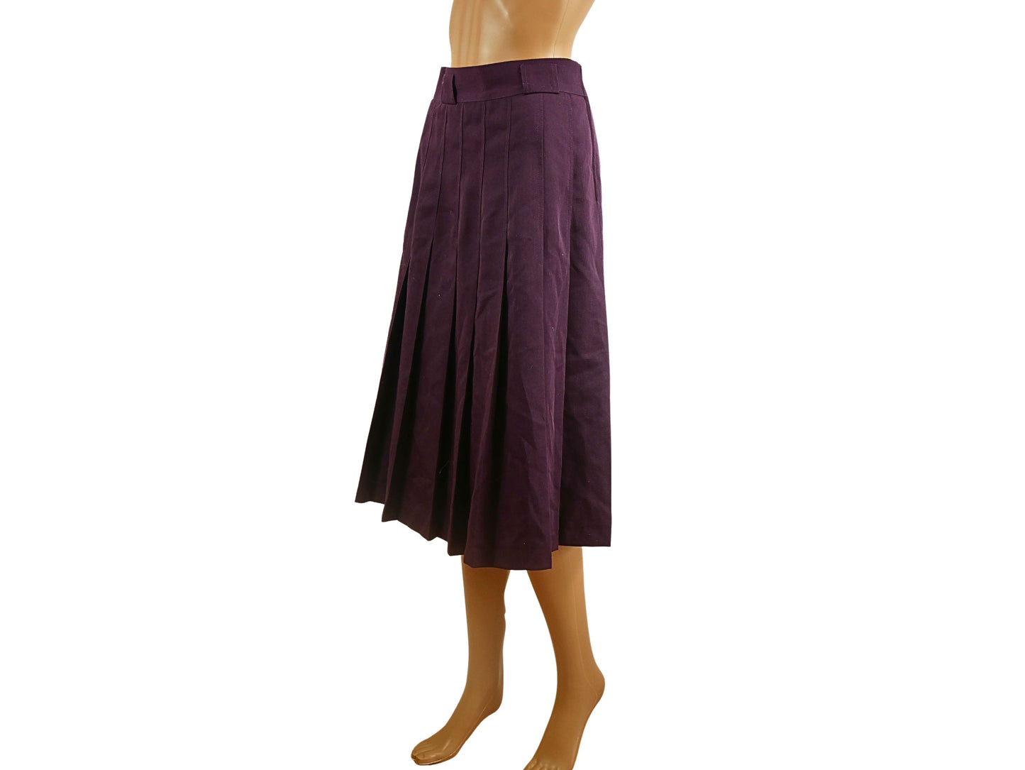 Jupe violette mi-longue plissée vintage