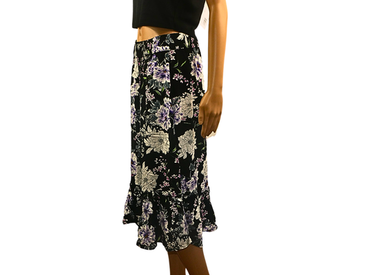 JDY Floral Print Midi Skirt