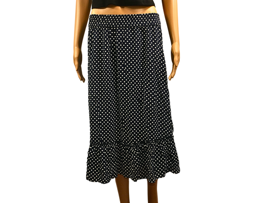 Mittellanger JDY-Rock mit Polka-Dot-Print