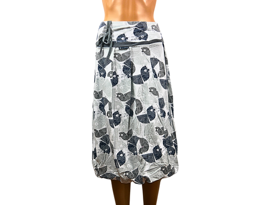 KANABEACH printed mid-length skirt