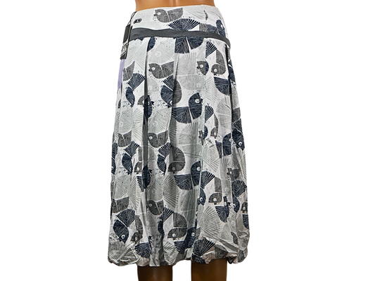 KANABEACH printed mid-length skirt
