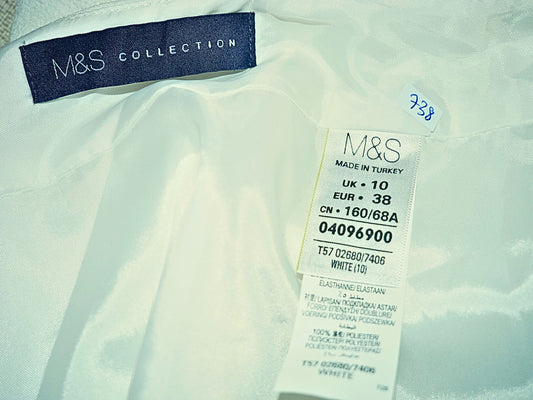 Marks & Spencer White Midi Skirt