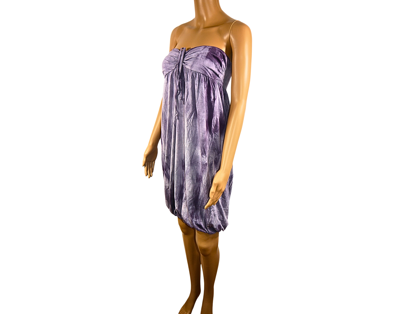 Object Trägerloses bedrucktes Baumwollkleid