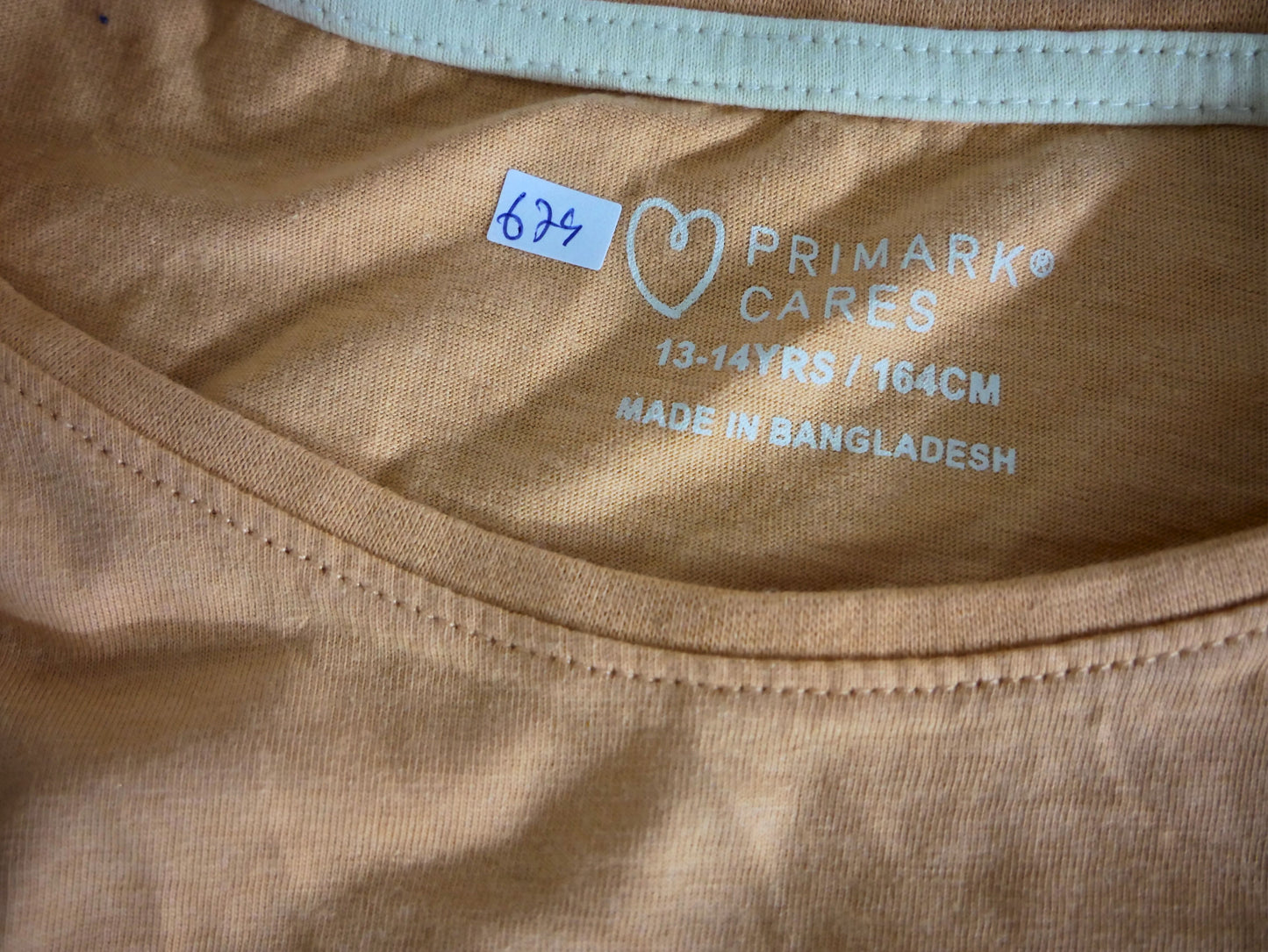 PRIMARK Women's Printed Orange T-Shirt