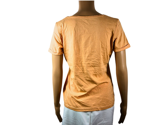 Orange bedrucktes T-Shirt für Damen PRIMARK