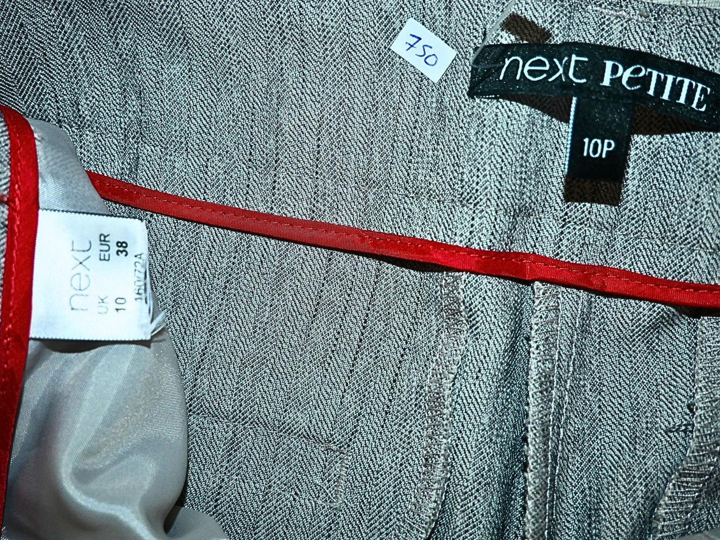 Light Grey Belted City Pants - Next Petite