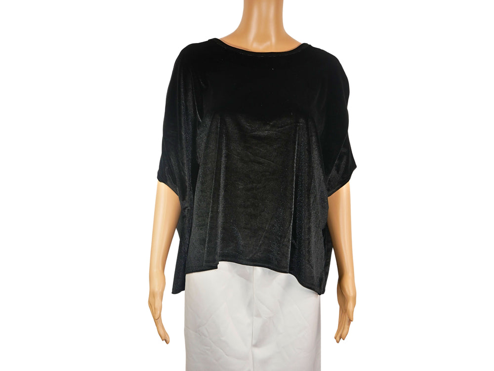 Prettylittlething Short Sleeve Velvet Top