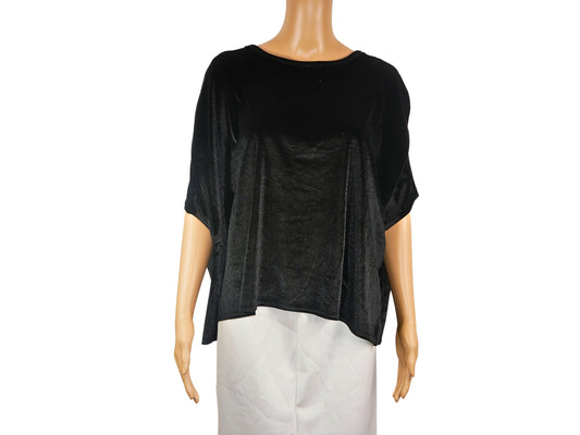 Prettylittlething Short Sleeve Velvet Top
