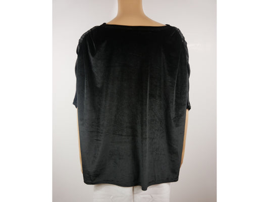 Prettylittlething Short Sleeve Velvet Top
