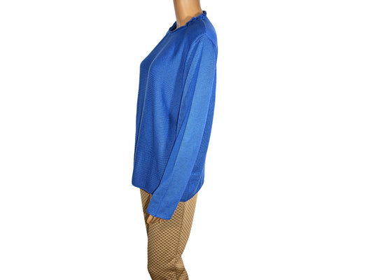 Blue women's long-sleeved sweater