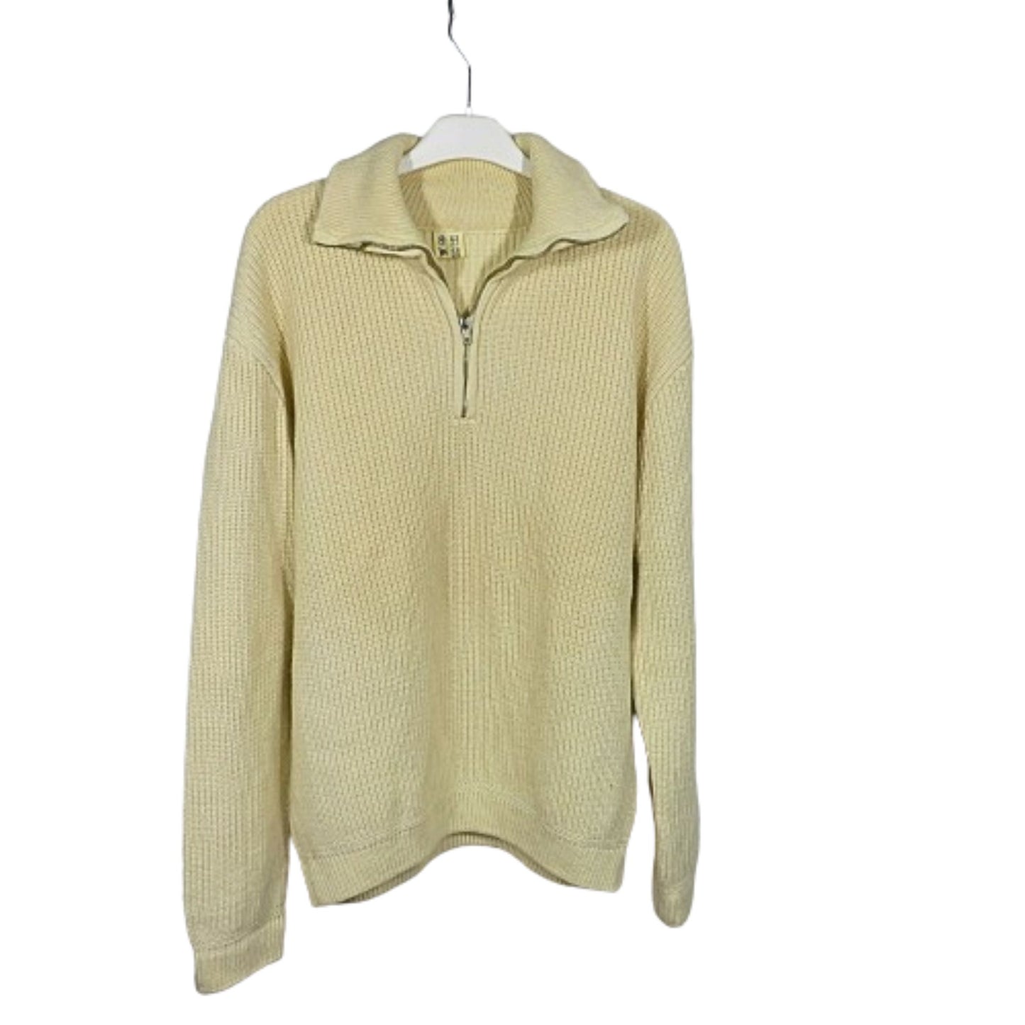 Pullover mit dickem Kragen und Verschluss