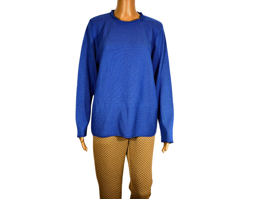 Blue women's long-sleeved sweater