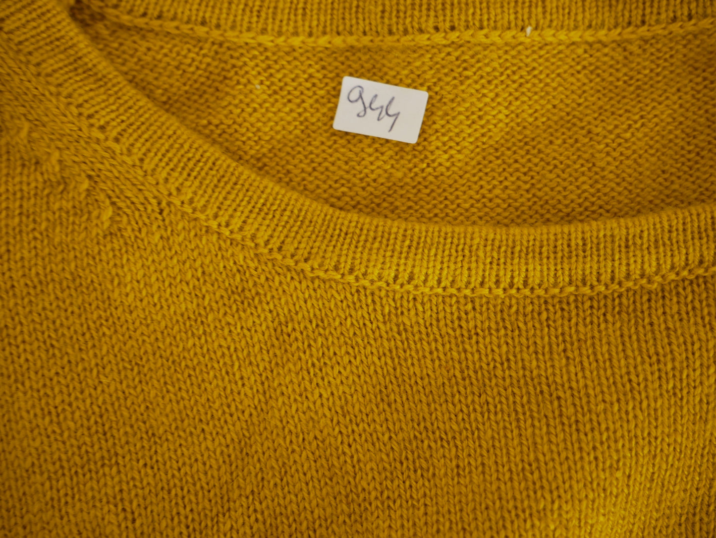 Yellow mid-length sweater for women