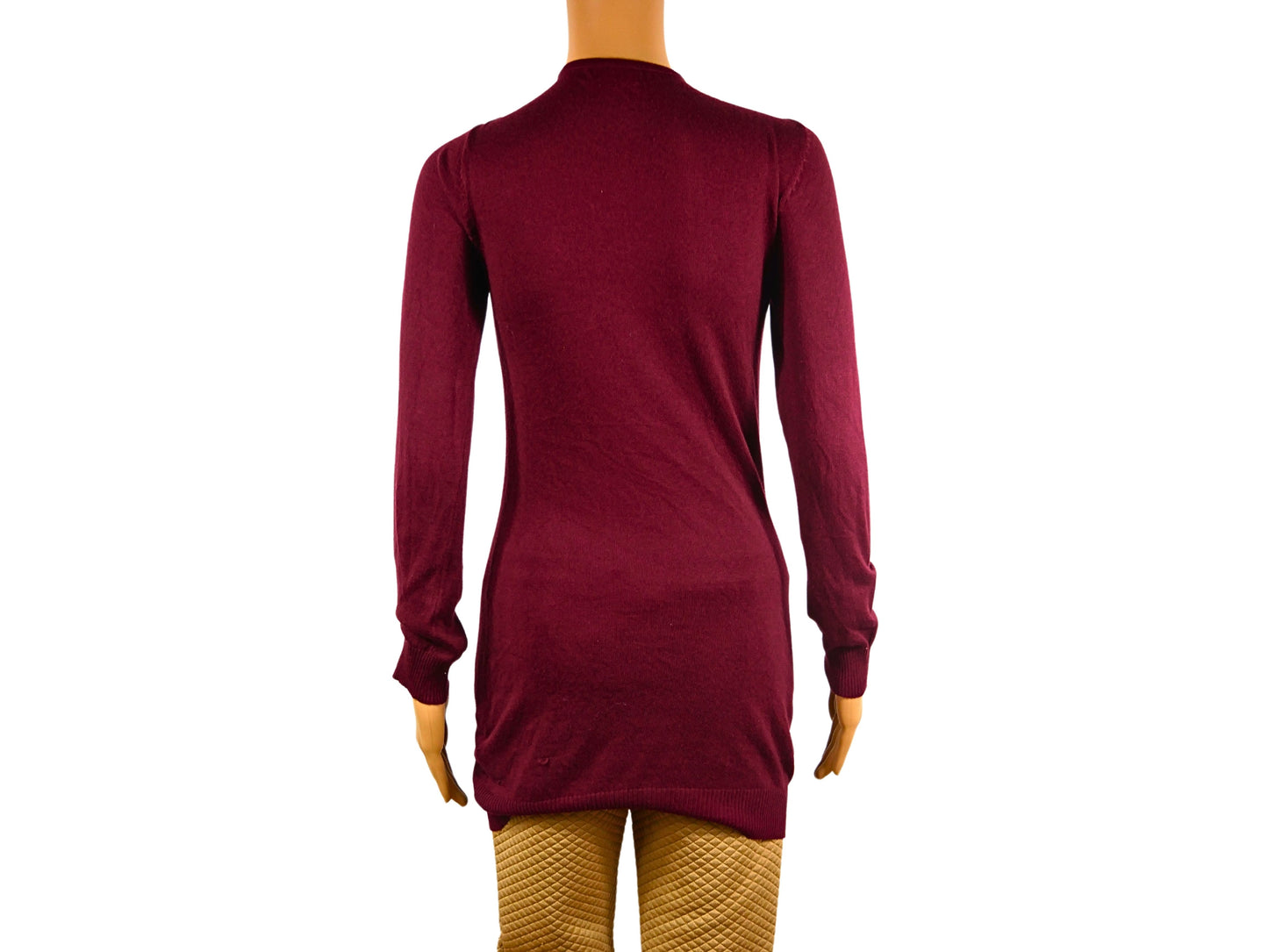 Bordeaux colloseum long sleeve pullover with front zip