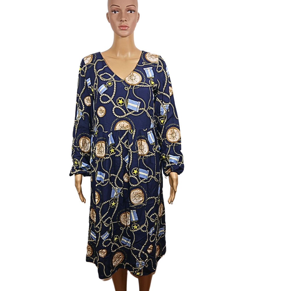 RICH&ROYAL Kleid mit Schal-Print