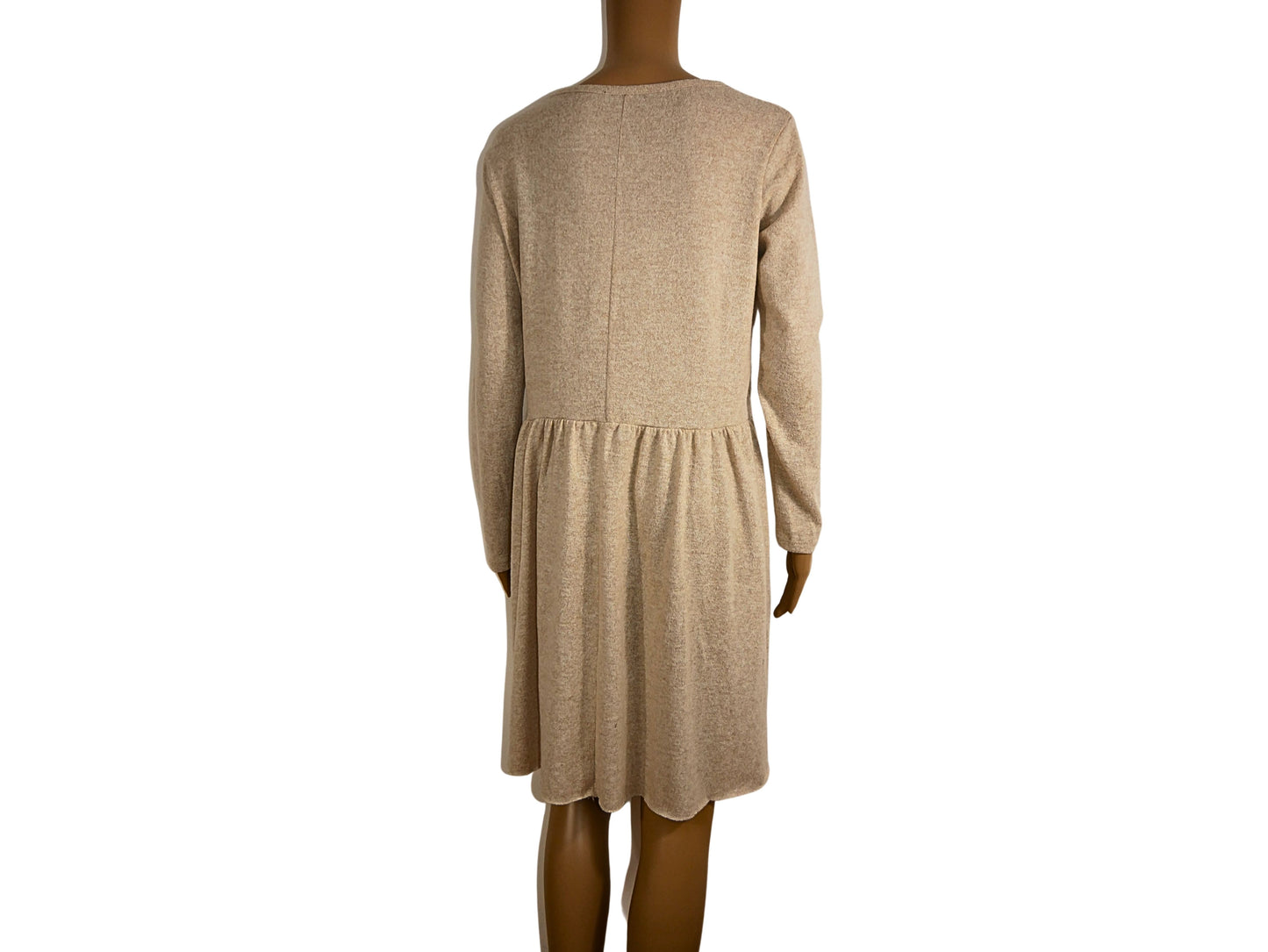 Robe pull beige pour femme Zara