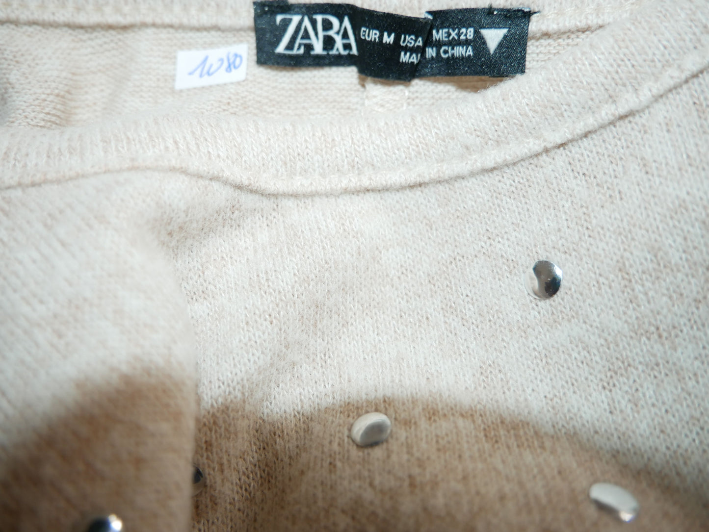 Robe pull beige pour femme Zara