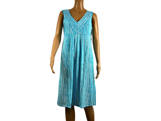 Blau gestreiftes Midikleid von Boysen