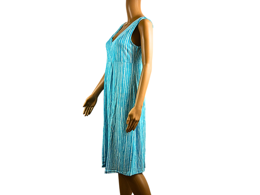 Blau gestreiftes Midikleid von Boysen