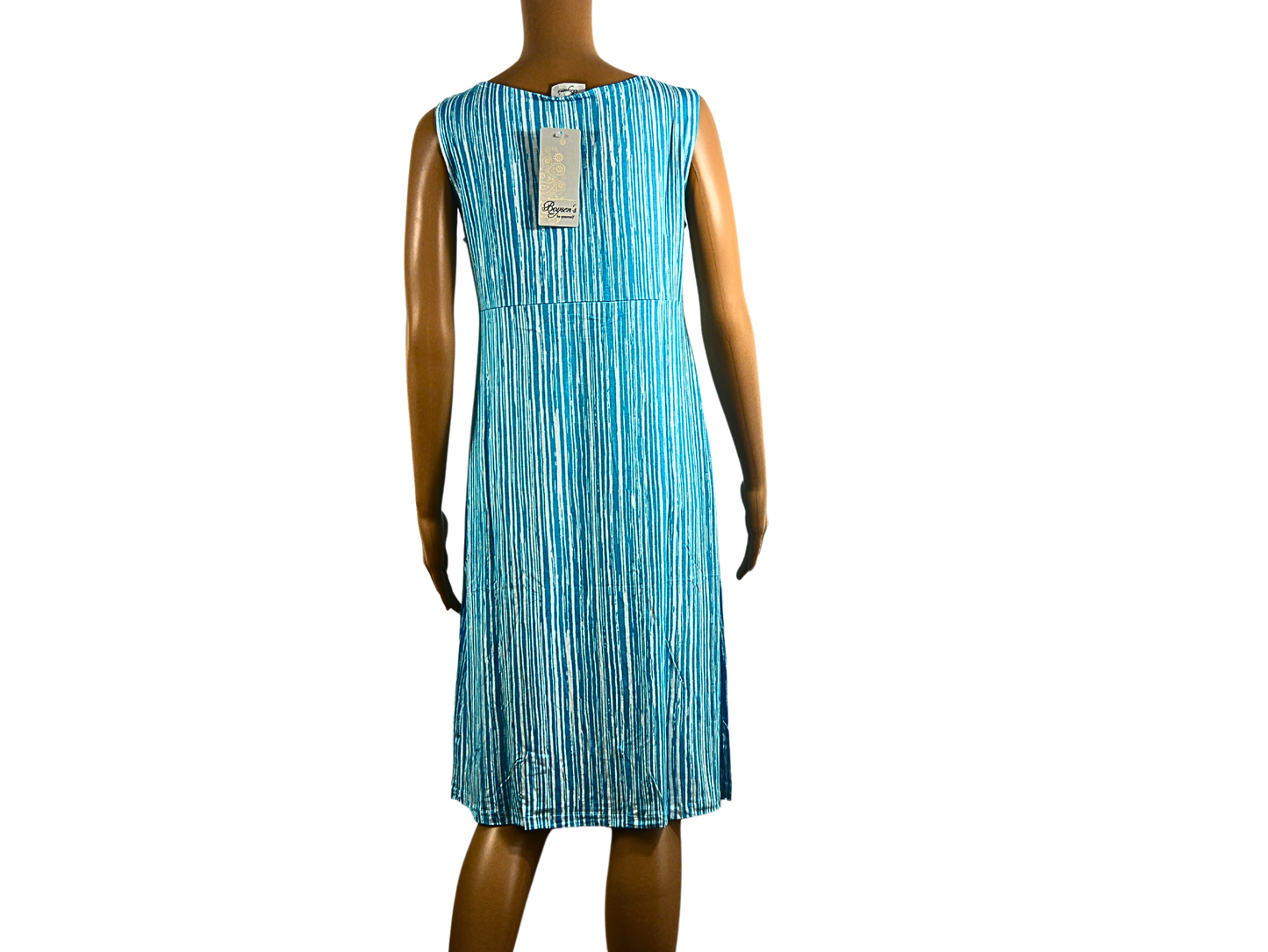 Blau gestreiftes Midikleid von Boysen