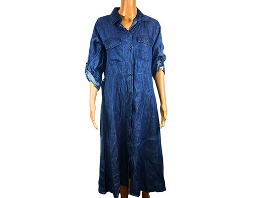 Blaues Jeanskleid