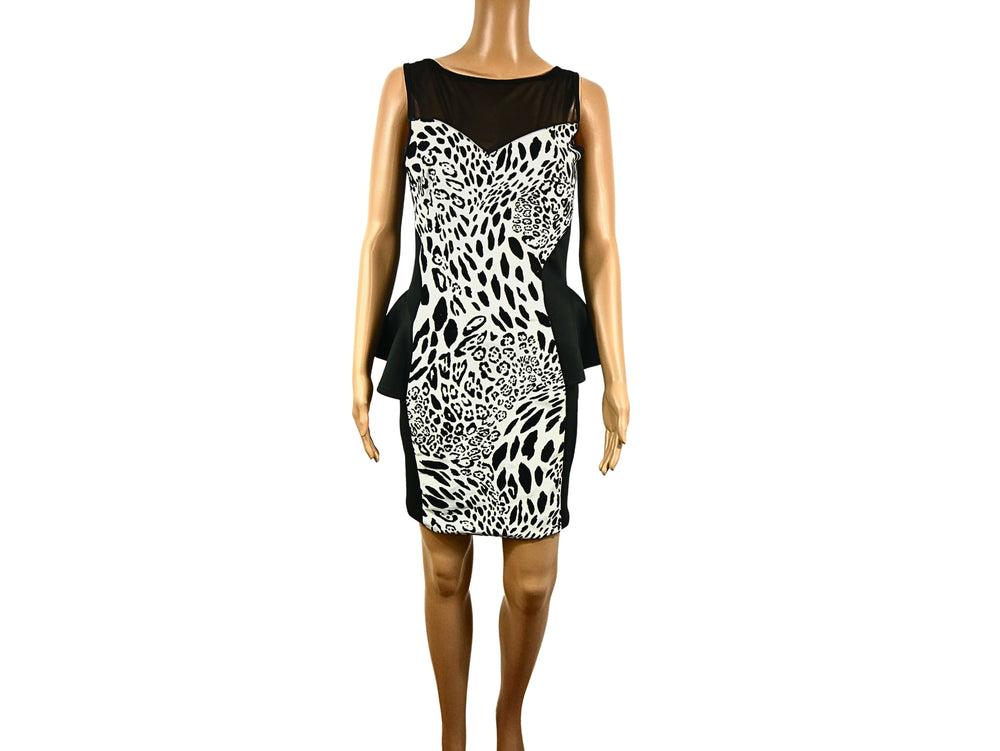 Kurzes Kleid mit Animal-Print