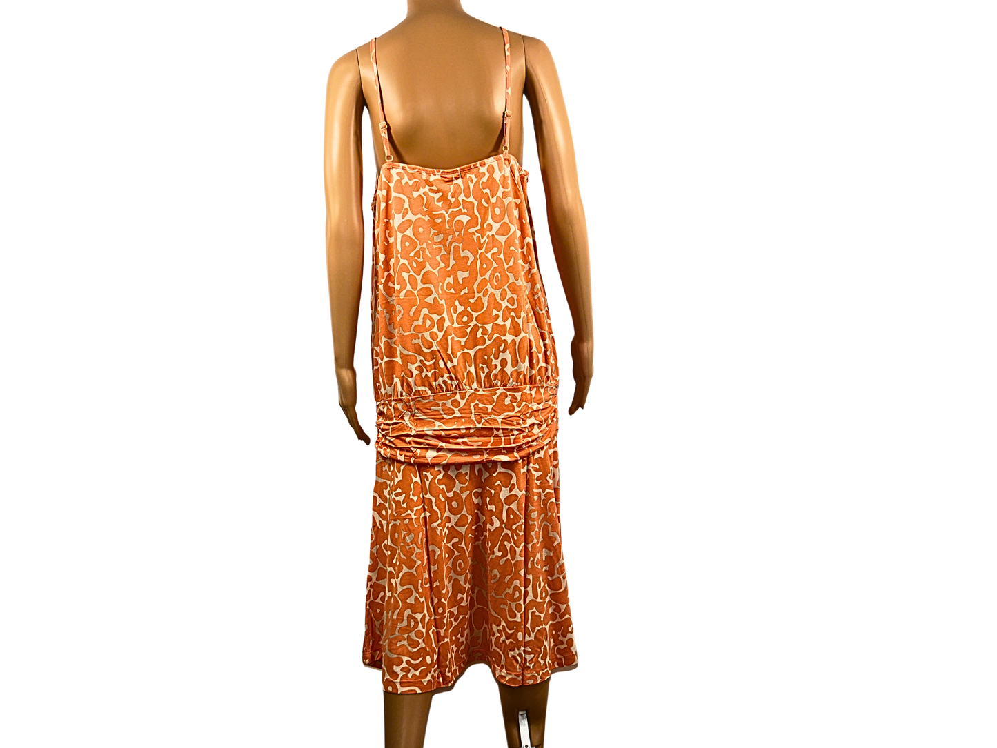 Lascana Langes orangefarbenes bedrucktes Kleid