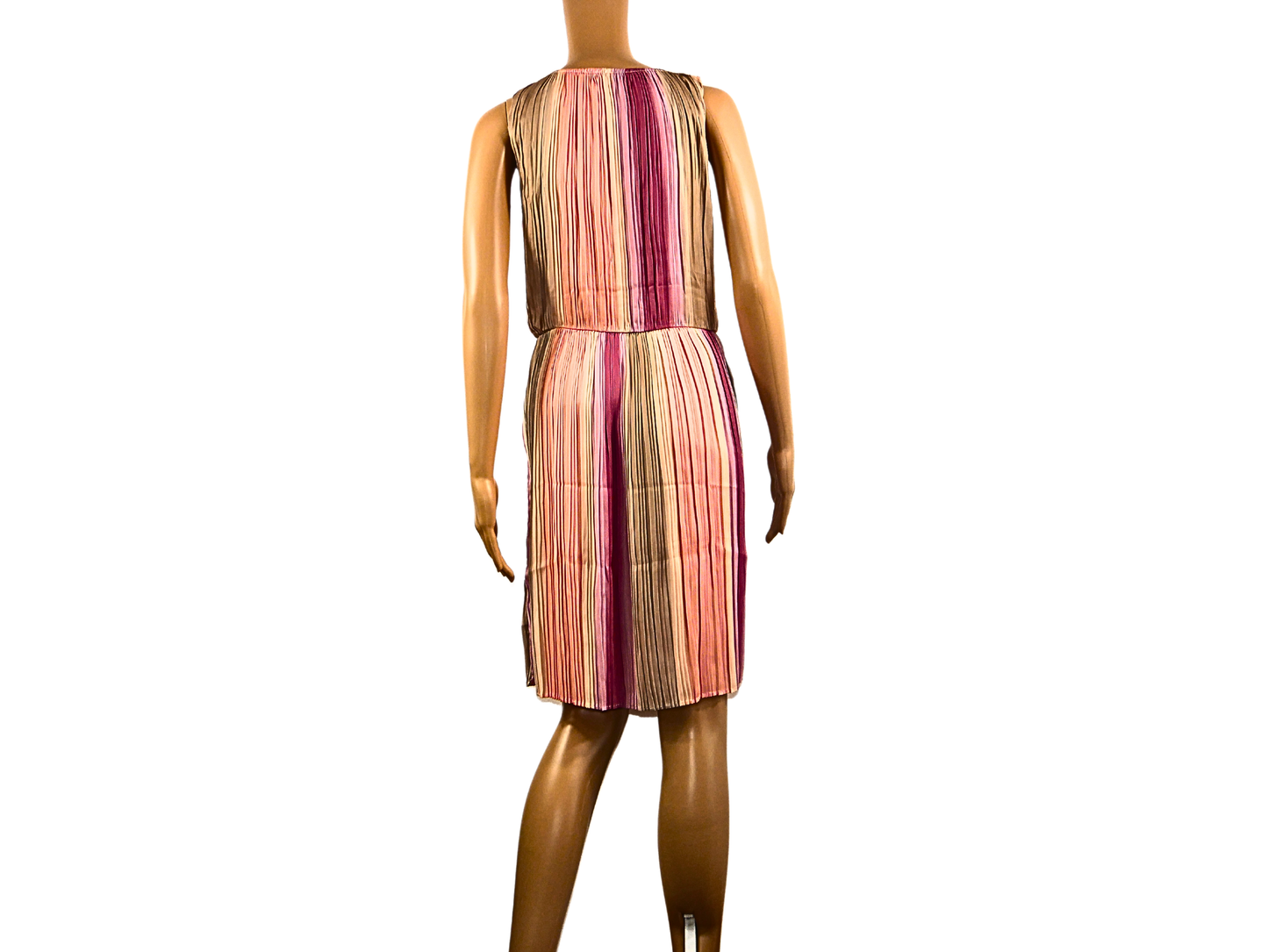 Mehrfarbiges ärmelloses Kleid