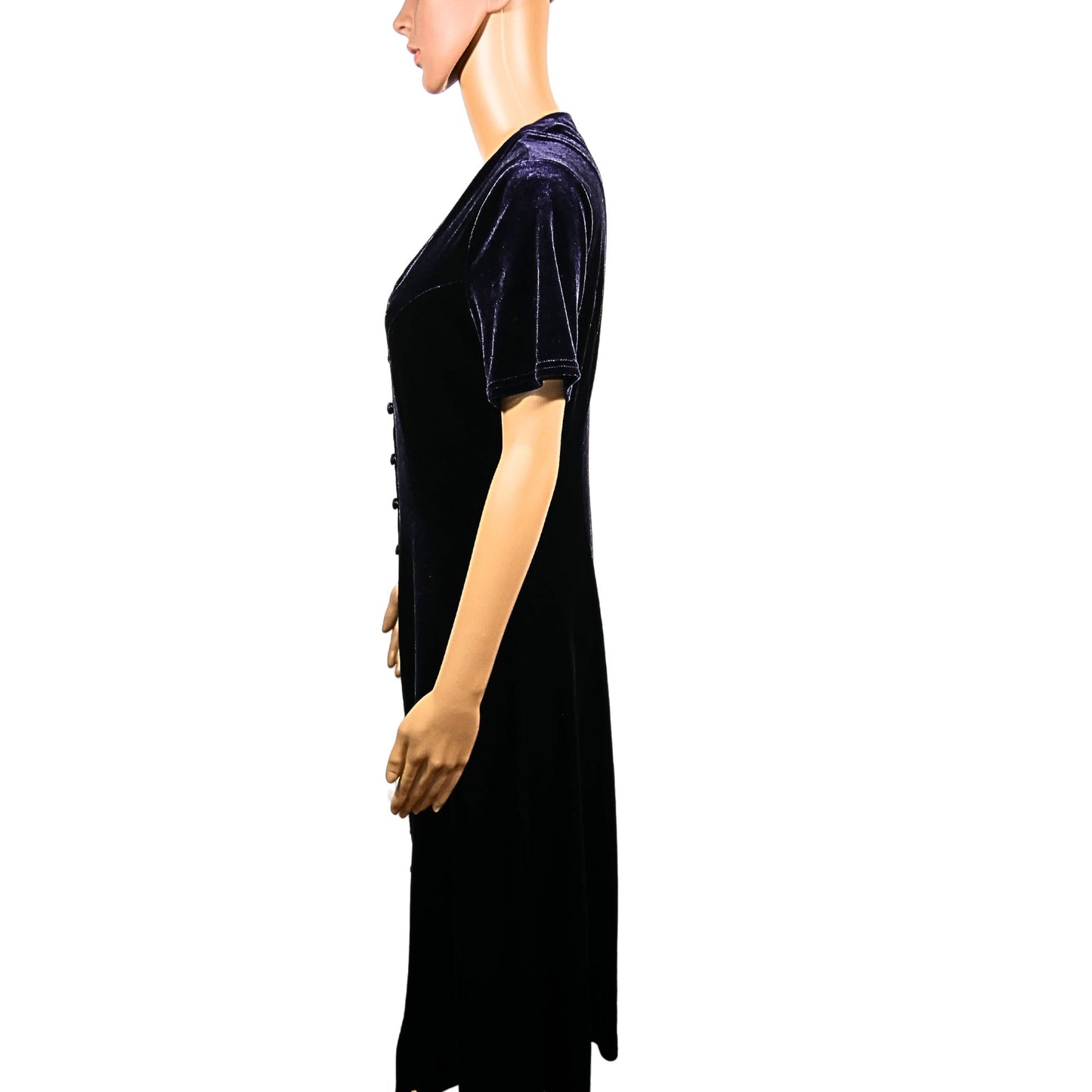 Vintage buttoned velvet dress