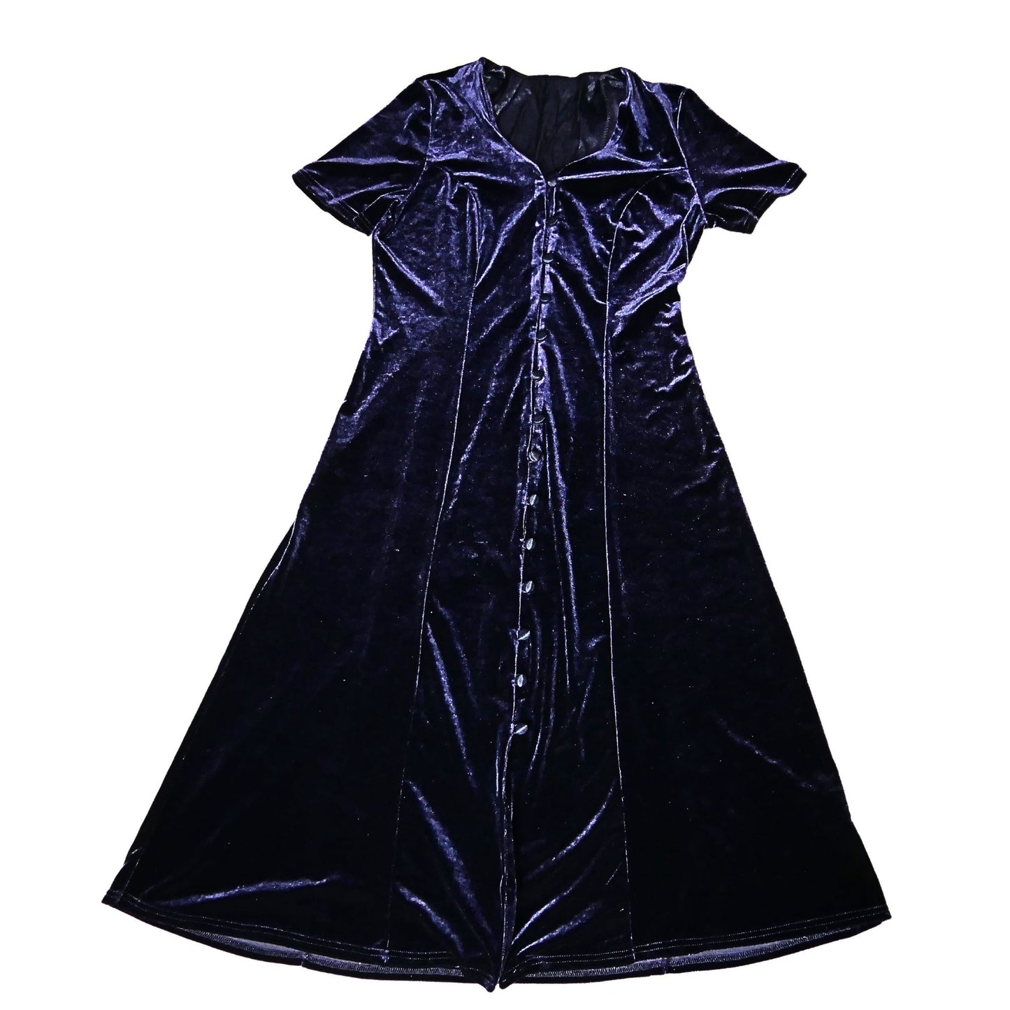 Vintage buttoned velvet dress