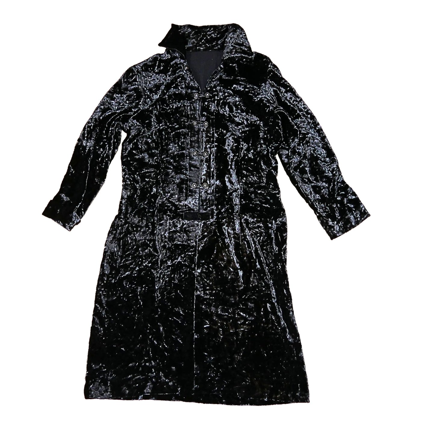 Langärmliges Vintage-Samtkleid